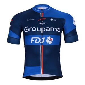 BONAVELO Rövid ujjú kerékpáros mez - GROUPAMA FDJ 2026 - fehér/piros/kék kép
