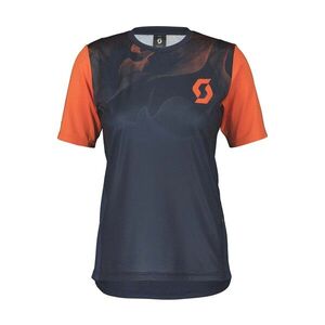 SCOTT Rövid ujjú kerékpáros mez - TRAIL VERTIC SS LADY - kék/narancssárga kép