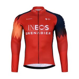 BONAVELO Hosszú ujjú kerékpáros mez - INEOS 2025 WINTER - piros/kék kép
