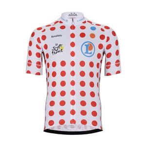BONAVELO Rövid ujjú kerékpáros mez - TOUR DE FRANCE 2026 - fehér/piros kép