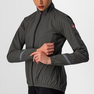 CASTELLI Kerékpáros vízálló esőkabát - EMERGENCY 2 W - zöld kép