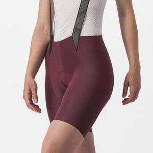 CASTELLI Rövid kerékpáros nadrág kantárral - FREE AERO RC W - bordó kép