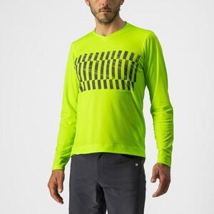CASTELLI Hosszú ujjú kerékpáros mez nyári - TRAIL TECH - világoszöld kép