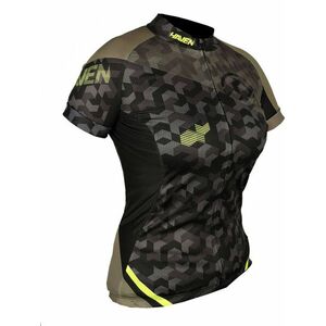 HAVEN Rövid ujjú kerékpáros mez - SINGLETRAIL WOMEN - zöld/sárga kép