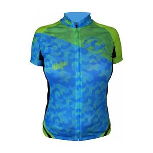 HAVEN Rövid ujjú kerékpáros mez - SINGLETRAIL WOMEN - kék/zöld kép