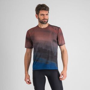 SPORTFUL Rövid ujjú kerékpáros póló - FLOW GIARA - barna/kék kép
