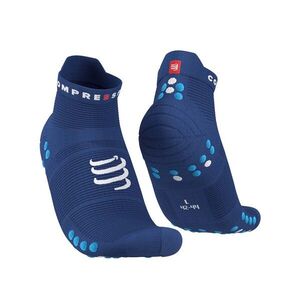 COMPRESSPORT Kerékpáros bokazokni - PRO RACING 4.0 RUN - kék kép