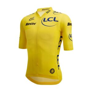 SANTINI Rövid ujjú kerékpáros mez - TDF LEADER - sárga kép