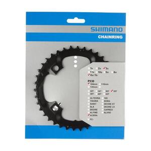 SHIMANO lánckerék - CHAINRING M361 38 - fekete kép