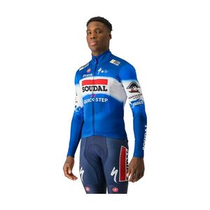 CASTELLI Hosszú ujjú kerékpáros mez - SOUDAL QUICK-STEP 2024 THERMAL - kék/fehér/piros kép
