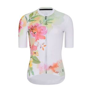 RIVANELLE Rövid ujjú kerékpáros mez - FLOWERY LADY - fehér/rózsaszín/zöld kép
