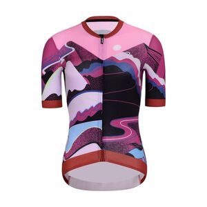 RIVANELLE Rövid ujjú kerékpáros mez - SUNSET ELITE LADY LIMITED EDITION - rózsaszín/színes kép