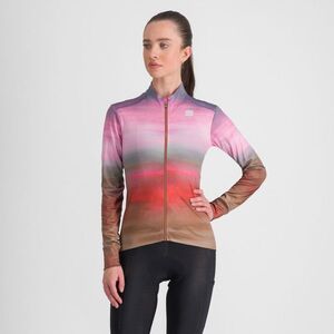 SPORTFUL Hosszú ujjú kerékpáros mez - FLOW SUPERGIARA THERMAL - rózsaszín/barna kép