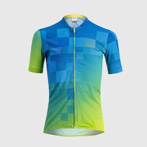 SPORTFUL Rövid ujjú kerékpáros mez - ROCKET KID - kék/sárga kép