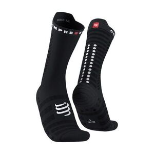 COMPRESSPORT Klasszikus kerékpáros zokni - PRO RACING SOCKS V4.0 ULTRALIGHT BIKE - fekete/fehér kép