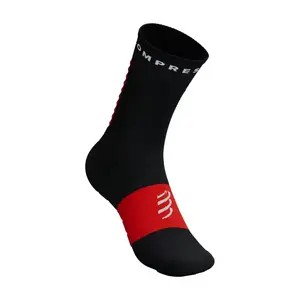 COMPRESSPORT Klasszikus kerékpáros zokni - ULTRA TRAIL V2.0 - fekete/piros kép