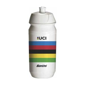 SANTINI Kerékpáros palack vízre - UCI - fehér/színes kép
