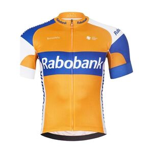 BONAVELO Rövid ujjú kerékpáros mez - RABOBANK - narancssárga/kék kép