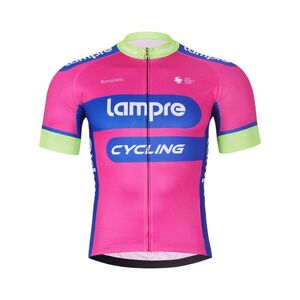 BONAVELO Rövid ujjú kerékpáros mez - LAMPRE - rózsaszín/kék kép