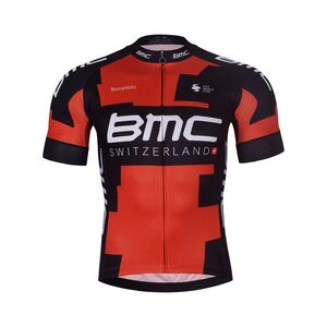 BONAVELO Rövid ujjú kerékpáros mez - BMC - piros/fekete kép