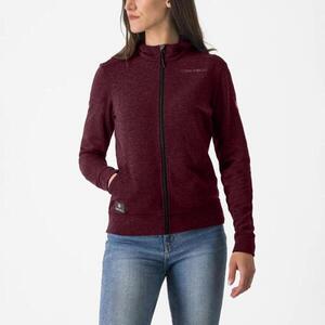 CASTELLI póló - MILANO 2 FULL ZIP W FLEECE - bordó kép