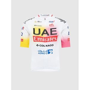 PISSEI Rövid ujjú kerékpáros mez - UAE TEAM EMIRATES REPLICA - GIRO + TOUR 24 - fehér/rózsaszín/sárga kép