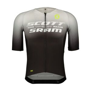 SCOTT Rövid ujjú kerékpáros mez - SRAM AERO - fekete/fehér kép