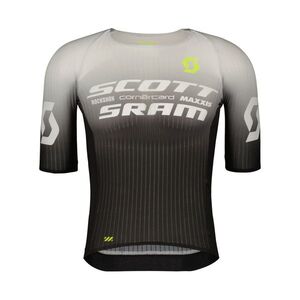 SCOTT Rövid ujjú kerékpáros mez - SRAM RACE - fekete/fehér kép
