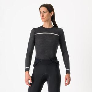 CASTELLI Hosszú ujjú kerékpáros póló - MERINO SEAMLESS W - fekete kép