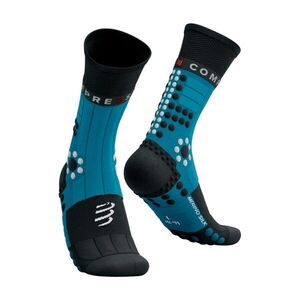 COMPRESSPORT Klasszikus kerékpáros zokni - PRO RACING WINTER TRAIL - világoskék/kék kép