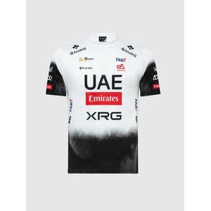 PISSEI Rövid ujjú kerékpáros póló - UAE TEAM EMIRATES 2025 - fehér/fekete kép