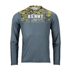 KENNY Hosszú ujjú kerékpáros mez nyári - CHARGER - szürke/sárga kép