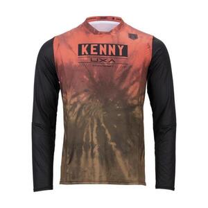 KENNY Hosszú ujjú kerékpáros mez nyári - CHARGER - rózsaszín/barna kép
