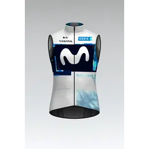 GOBIK Kerékpáros mellény - PLUS 2.0 MOVISTAR TEAM 2025 - fehér/kék/világoskék kép