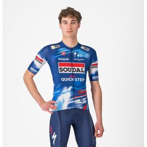 CASTELLI Rövid ujjú kerékpáros mez - COMPETIZIONE 3 QUICK STEP 2025 - kék/piros kép
