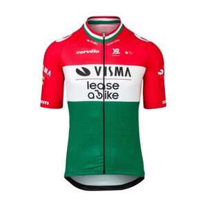 RAPIDGEAR Rövid ujjú kerékpáros mez - REPLICA VISMA HUNGARIAN CHAMP 2025 - piros/fehér/zöld kép