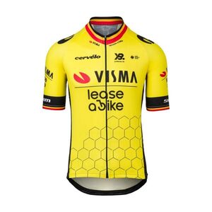 RAPIDGEAR Rövid ujjú kerékpáros mez - TEAM VISMA BELGIUM CHAMPION 2025 - sárga kép