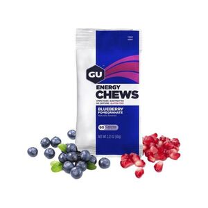 GU Kerékpáros táplálékkiegészítő - ENERGY CHEWS 60 g BLUEBERRY POMEGRANATE kép