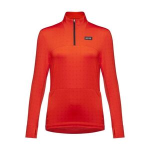 GORE Hosszú ujjú kerékpáros póló - EVERYDAY THERMO 1/4-ZIP WMN - narancssárga kép