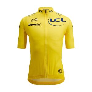 SANTINI Rövid ujjú kerékpáros mez - TOUR DE FRANCE - YELLOW JERSEY - sárga kép