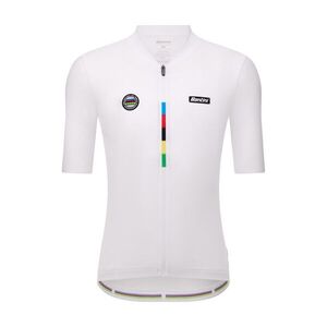 SANTINI Rövid ujjú kerékpáros mez - UCI WORLD CHAMPION - fehér kép