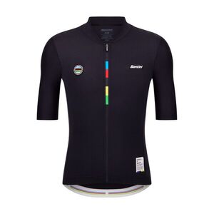 SANTINI Rövid ujjú kerékpáros mez - UCI WORLD CHAMPION - fekete kép