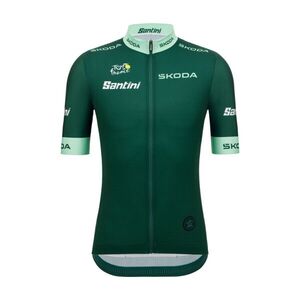 SANTINI Rövid ujjú kerékpáros mez - TOUR DE FRANCE - GREEN JERSEY - zöld kép
