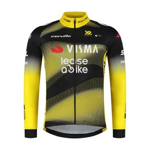 RAPIDGEAR Hosszú ujjú kerékpáros mez nyári - VISMA TDF25 REPLICA JERSEY - sárga/fekete kép