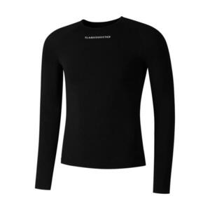 SHIMANO Hosszú ujjú kerékpáros póló - VERTEX LONG - fekete kép