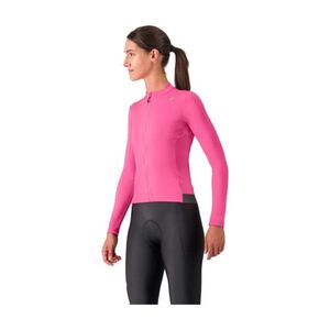 CASTELLI Hosszú ujjú kerékpáros mez - ESPRESSO THERMAL W - rózsaszín kép