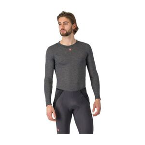 CASTELLI Hosszú ujjú kerékpáros póló - MEDIO BASE LAYER - szürke kép