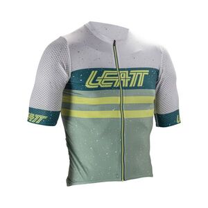 LEATT Rövid ujjú kerékpáros mez - MTB ENDURANCE 6.0 - zöld/szürke kép