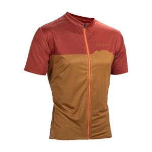 LEATT Rövid ujjú kerékpáros mez - MTB TRAIL 3.0 - barna/piros kép