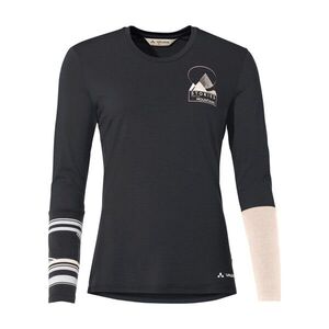 VAUDE Hosszú ujjú kerékpáros póló - MONVISO MERINO - fekete/bézs kép